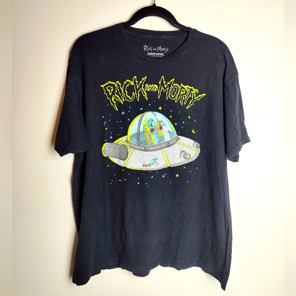 Ripple Junction Other - Rick and Morty Men's T-shirt, Black, Size XL
